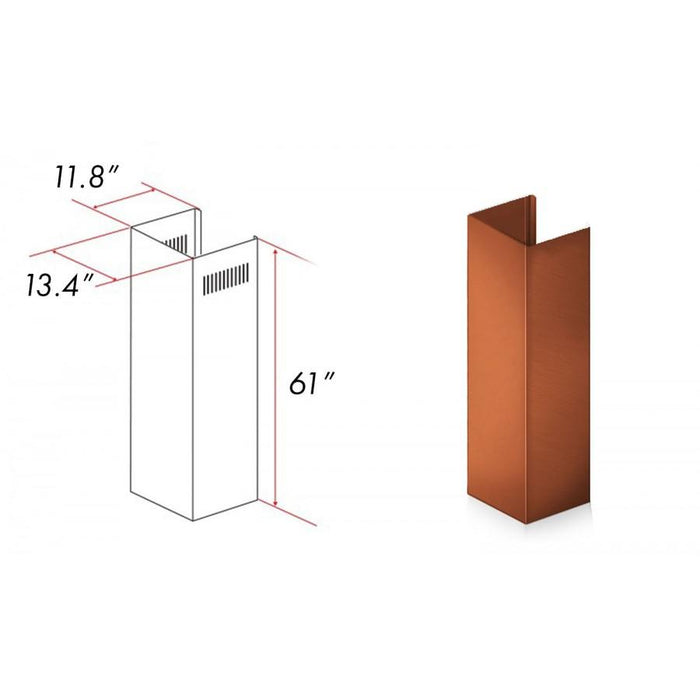 ZLINE 5' Chimney Extension for Ceilings up to 12.5', 8667C-E