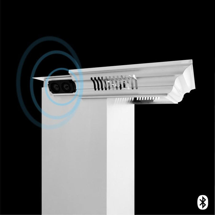 ZLINE 54" Professional Wall Range Hood, Built-in CrownSound® Bluetooth Speakers, 697CRN-BT-54