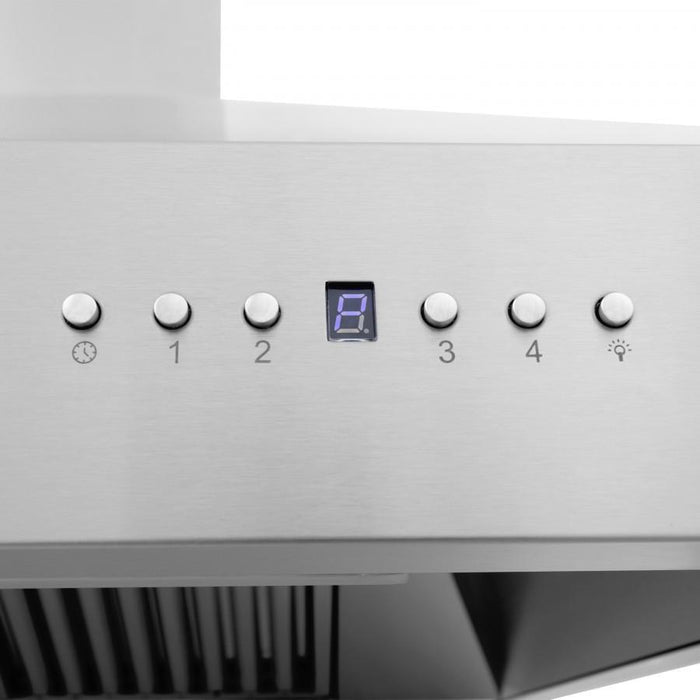 ZLINE 54" Professional Wall Range Hood, Built-in CrownSound® Bluetooth Speakers, 697CRN-BT-54