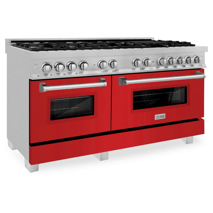 ZLINE 60" 7.4 cu. ft. Dual Fuel Range with Gas Stove and Electric Oven in Fingerprint Resistant Stainless Steel, RAS-RM-60