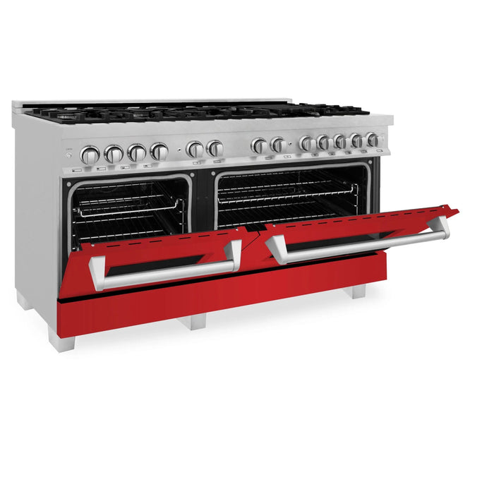 ZLINE 60" 7.4 cu. ft. Dual Fuel Range with Gas Stove and Electric Oven in Fingerprint Resistant Stainless Steel, RAS-RM-60
