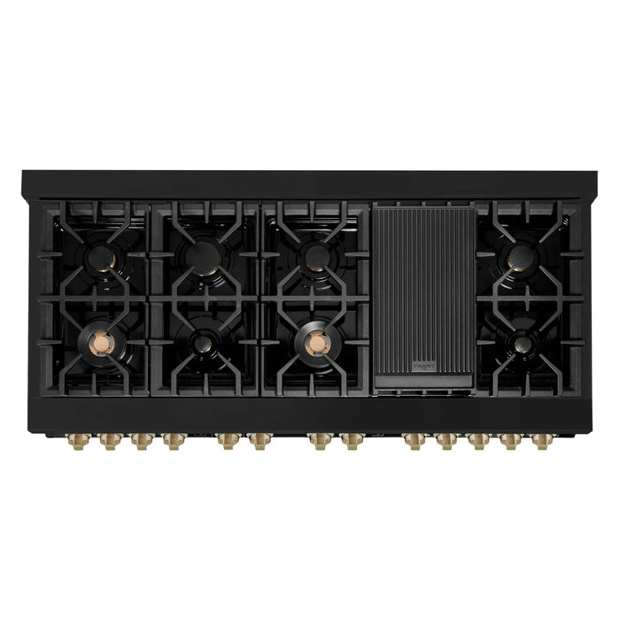 ZLINE 60" Autograph Dual Fuel Range, Black Stainless, RABZ-60-CB