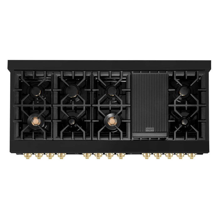 ZLINE 60" Autograph Dual Fuel Range, Black Stainless, RABZ-60-G