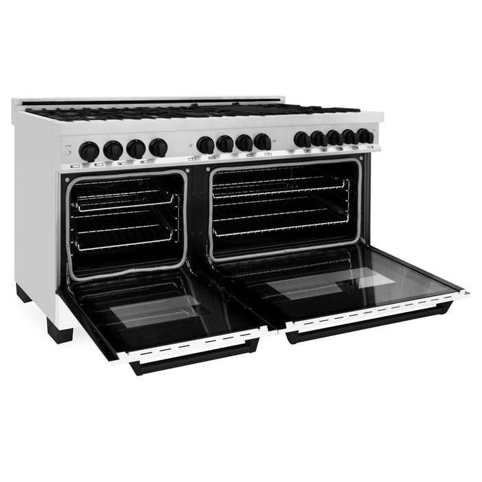 ZLINE 60" Autograph Edition, 7.4 cu. ft. Dual Fuel Range, RAZ-WM-60-MB