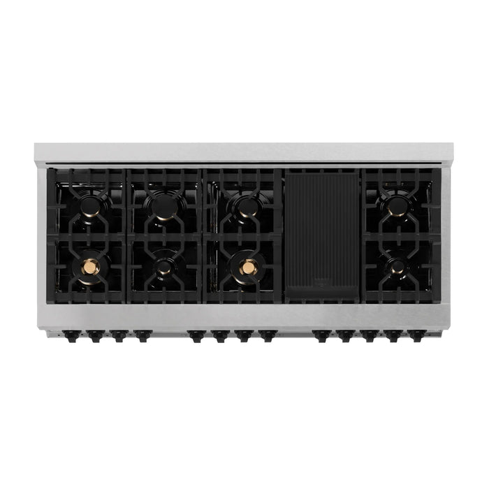 ZLINE 60" Autograph Edition Dual Fuel Range, DuraSnow, RASZ-SN-60-MB