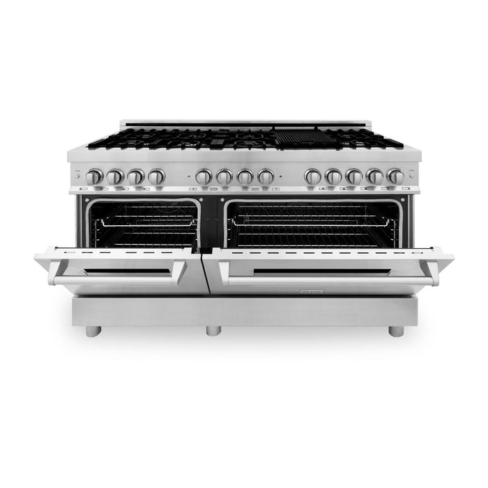 ZLINE 60" Professional Dual Fuel Range In Stainless Steel, RA60