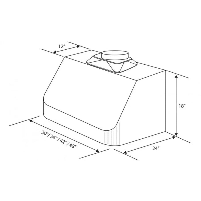 ZLINE 60" UNDER CABINET RANGE HOOD (520-60)