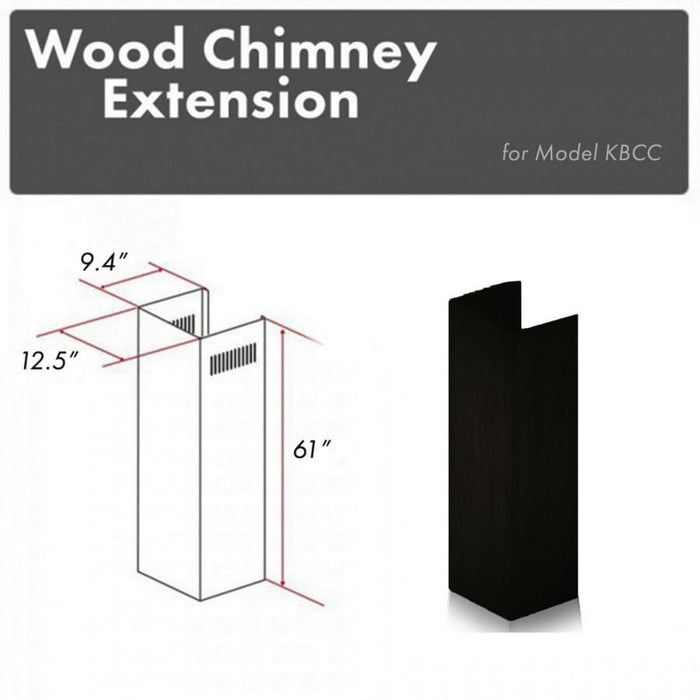 ZLINE 61 in. Wooden Chimney Extension for Ceilings up to 12.5 ft.,KBCC-E