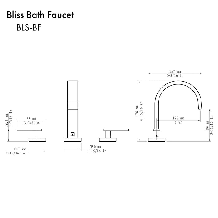 ZLINE Bliss Bath Faucet , BLS-BF-PG