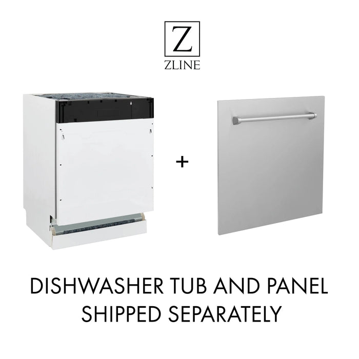 ZLINE Autograph 18" DuraSnow Dishwasher, Black handle DWVZ-SN-18-MB