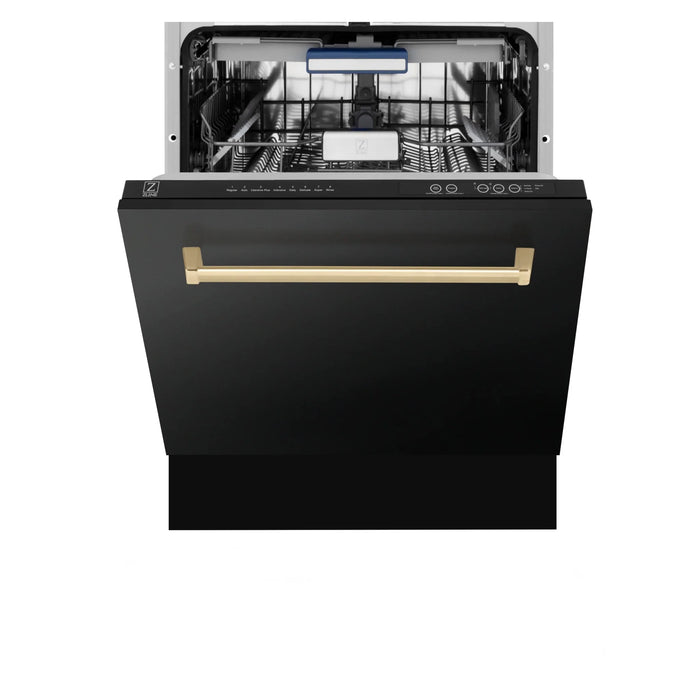ZLINE Autograph 24" Dishwasher Black Stainless, DWVZ-BS-24-CB