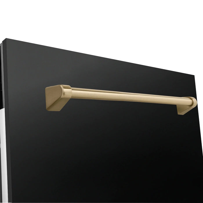 ZLINE Autograph 24" Dishwasher Black Stainless, DWVZ-BS-24-CB