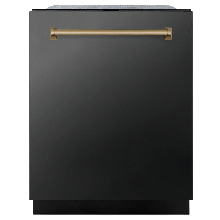 ZLINE Autograph Edition 24" Dishwasher Black Stainless, DWMTZ-BS-24-CB