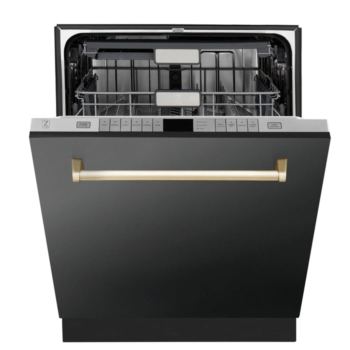 ZLINE Autograph Edition 24" Dishwasher Black Stainless, DWMTZ-BS-24-G