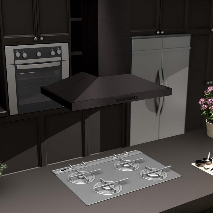 ZLINE 36" Island Range Hood in Black Stainless Steel, BSGL2iN-36