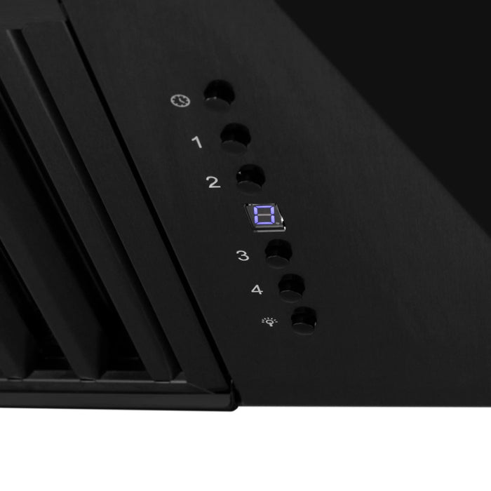 ZLINE Black Stainless Steel Range Hood with Black Stainless Steel Handle - BS655-36-BS