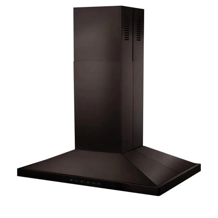 ZLINE Convertible Vent Island Mount Range Hood in Black Stainless Steel BSGL2iN-42