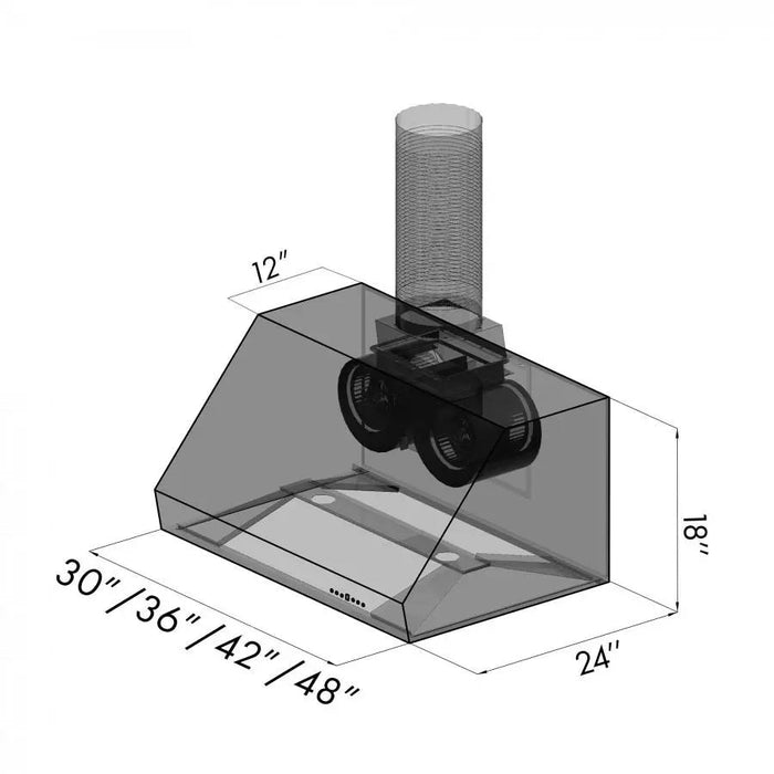 ZLINE 42" Copper Under Cabinet Range Hood, 8685C-42