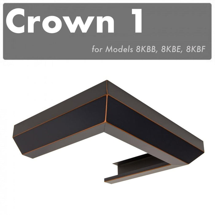 ZLINE Crown Molding #1 for Wall Range Hood, CM1-8KBB/E/F