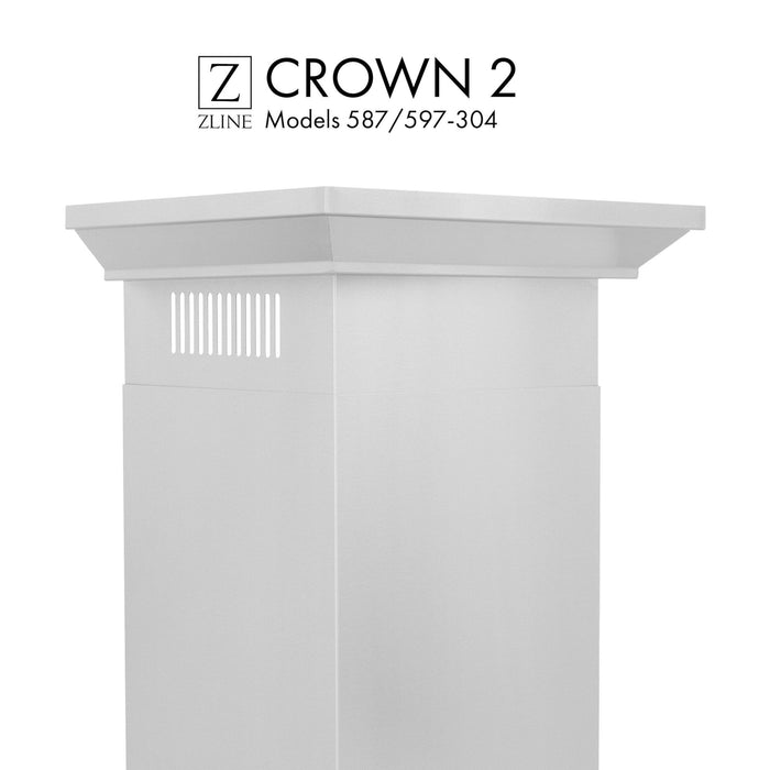 ZLINE Crown Molding #2 for Wall Range Hood, CM2-667/697-304