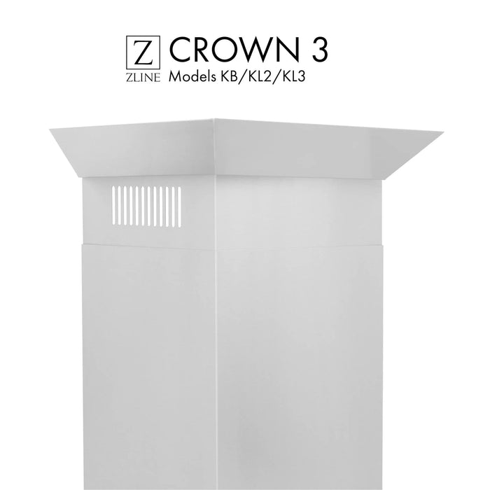 ZLINE Crown Molding #3 for Wall Range Hood, CM3-KB/KL2/KL3