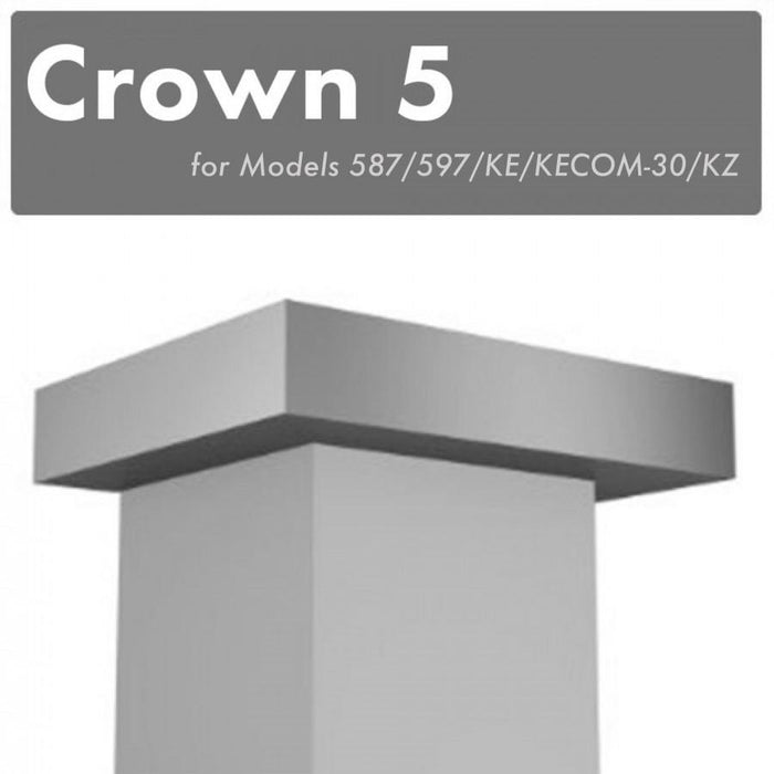 ZLINE Crown Molding #5 for Wall Range Hood, CM5-587/597/KE/KECOM-30/KZ