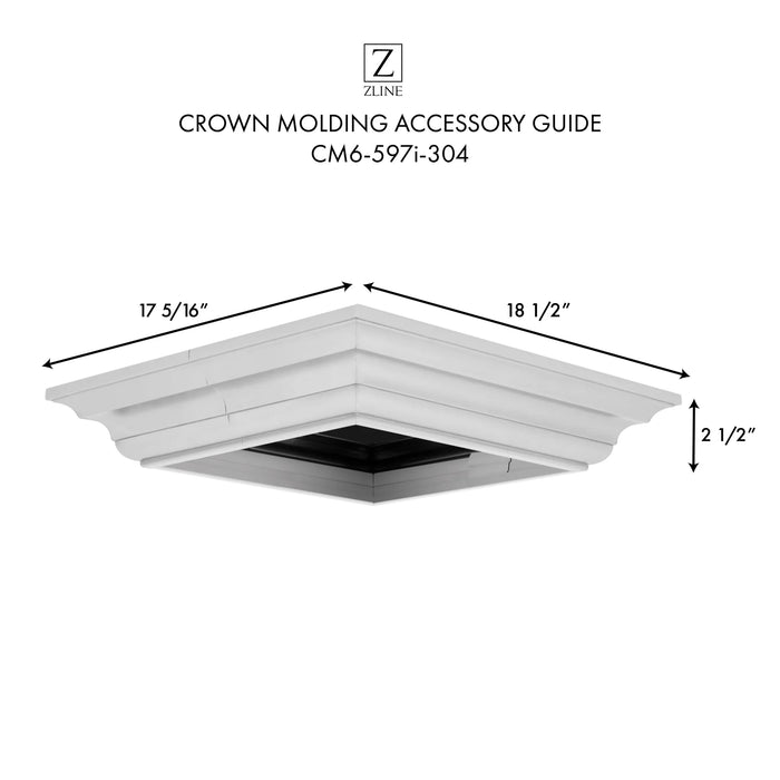 ZLINE Crown Molding #6 For Island Range Hood CM6-597i-304
