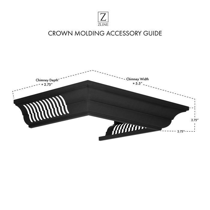 ZLINE Crown Molding Black Stainless Steel BT Speakers CM6-BT-BSKBN