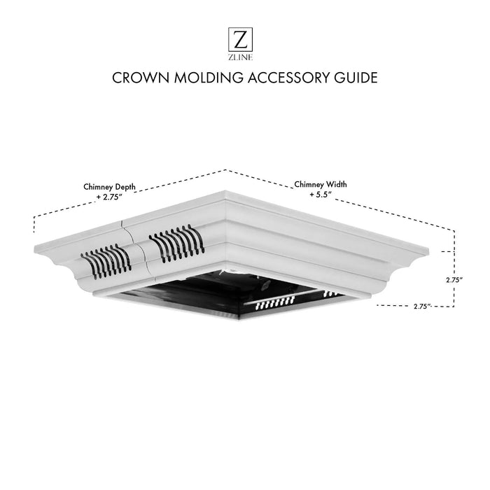 ZLINE Crown Molding in Stainless Steel with Built-in Bluetooth Speakers CM6-BT-GL9i