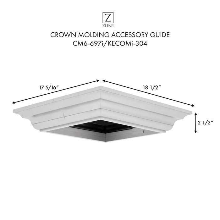 ZLINE Crown Molding Profile 6 for Island Mount Range Hood CM6-697i/KECOMi-304