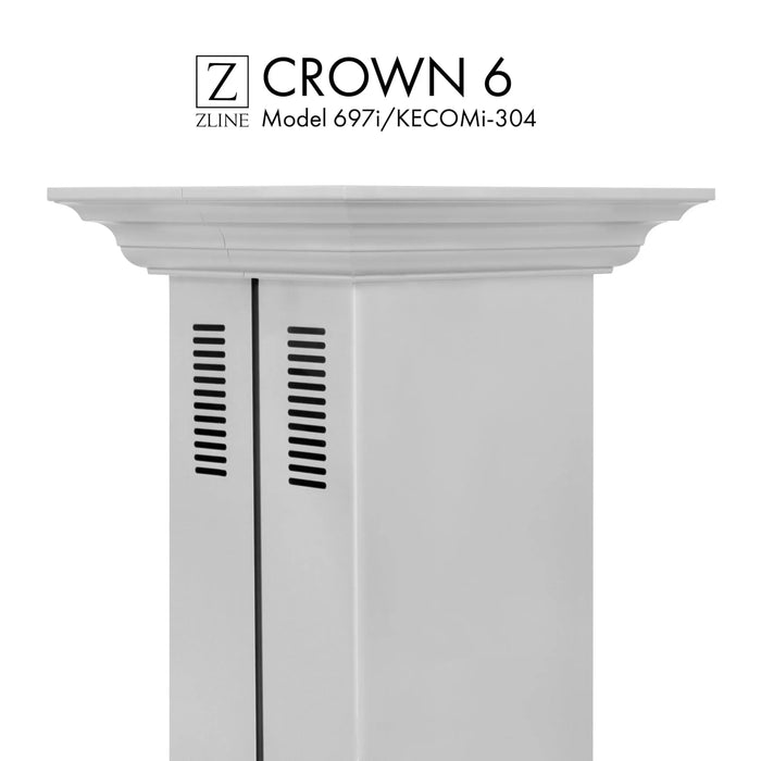 ZLINE Crown Molding Profile 6 for Island Mount Range Hood CM6-697i/KECOMi-304