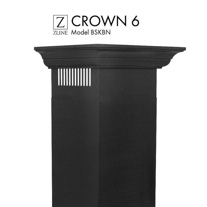 ZLINE Crown Molding Profile 6, Wall Mount Range Hood, CM6-BSKBN