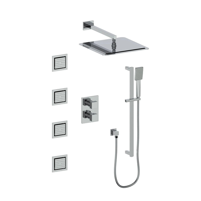 ZLINE Crystal Bay Thermostatic Shower System with Body Jets CBY-SHS-T3-CH