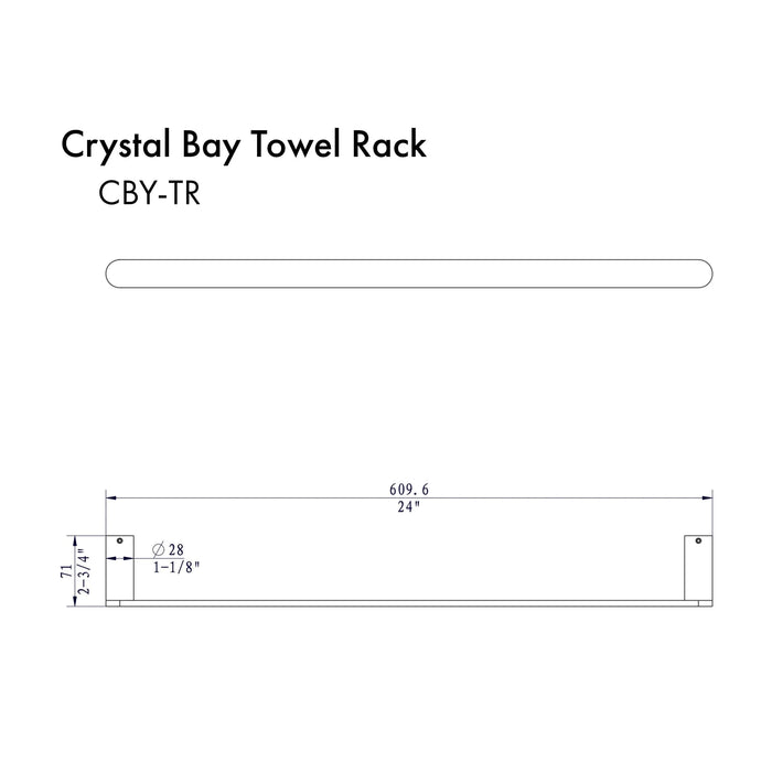 ZLINE Crystal Bay Towel Rail CBY-TR-CH