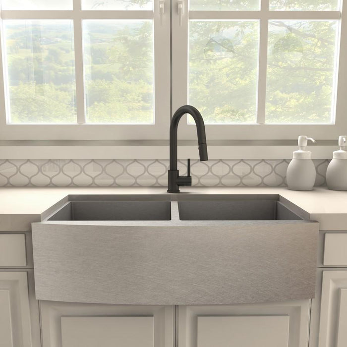 ZLINE Dante Kitchen Faucet in Electric Black Matte, DNT-KF-MB