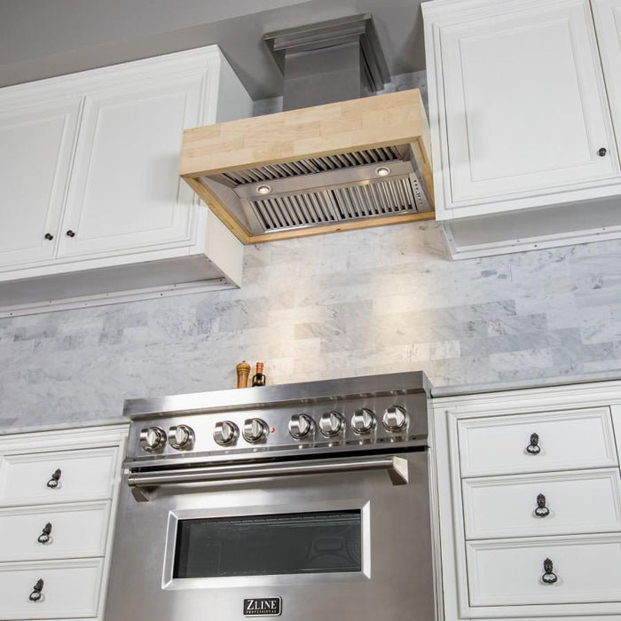 ZLINE 30" Remote Blower Wooden Wall Range Hood, 681M-RD-30