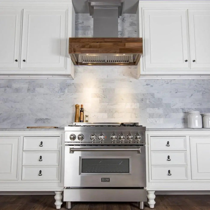 ZLINE 30" Wooden Wall Mount Range Hood Butcher Block, 681W-30