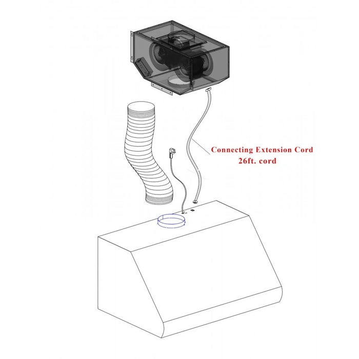 ZLINE Ducted Remote Blower 700 CFM Range Hood Insert in Stainless Steel 698-RD-34