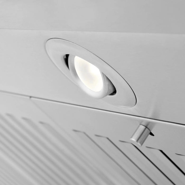 ZLINE Ducted Vent Island Mount Range Hood in Stainless Steel with Built-in ZLINE CrownSound Bluetooth Speakers GL1iCRN-BT-30