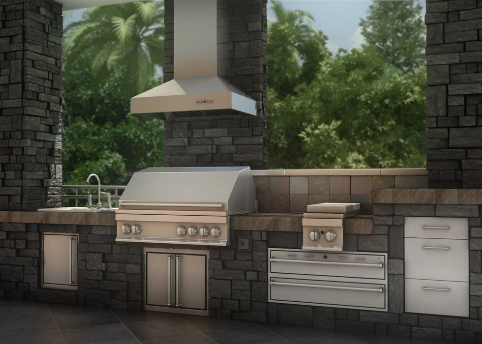 ZLINE Ducted Wall Mount Range Hood in Outdoor Approved Stainless Steel 697-304-60