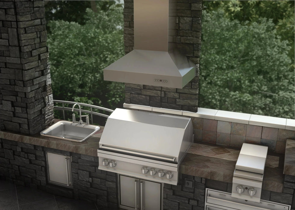 ZLINE Ducted Wall Mount Range Hood in Outdoor Approved Stainless Steel 697-304-60