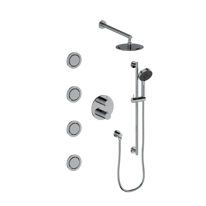 ZLINE Emerald Bay Thermostatic Shower System with Body Jets EMBY-SHS-T3-CH