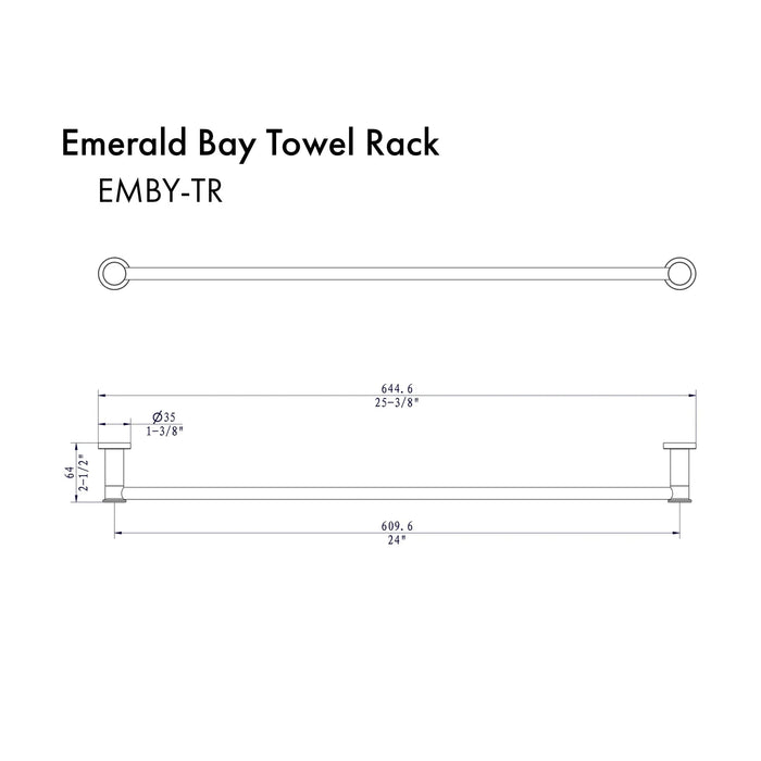 ZLINE Emerald Bay Towel Rail EMBY-TR-CH