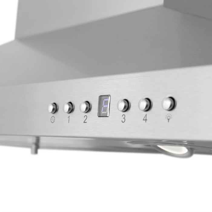 Zline Island Mount Range Hood in Stainless Steel with Built-in ZLINE CrownSound™ Bluetooth Speakers GL2iCRN-BT-48