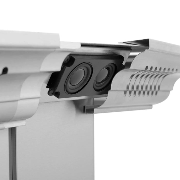 Zline Island Mount Range Hood in Stainless Steel with Built-in ZLINE CrownSound™ Bluetooth Speakers KE2iCRN-BT-36