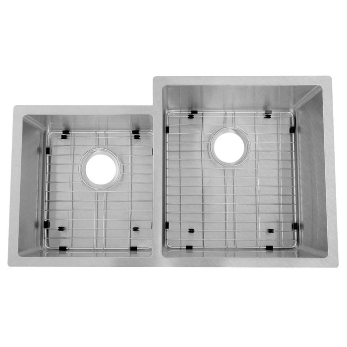 ZLINE Jackson 32" Undermount Double Bowl Sink In DuraSnow Stainless Steel, SRDL-32S