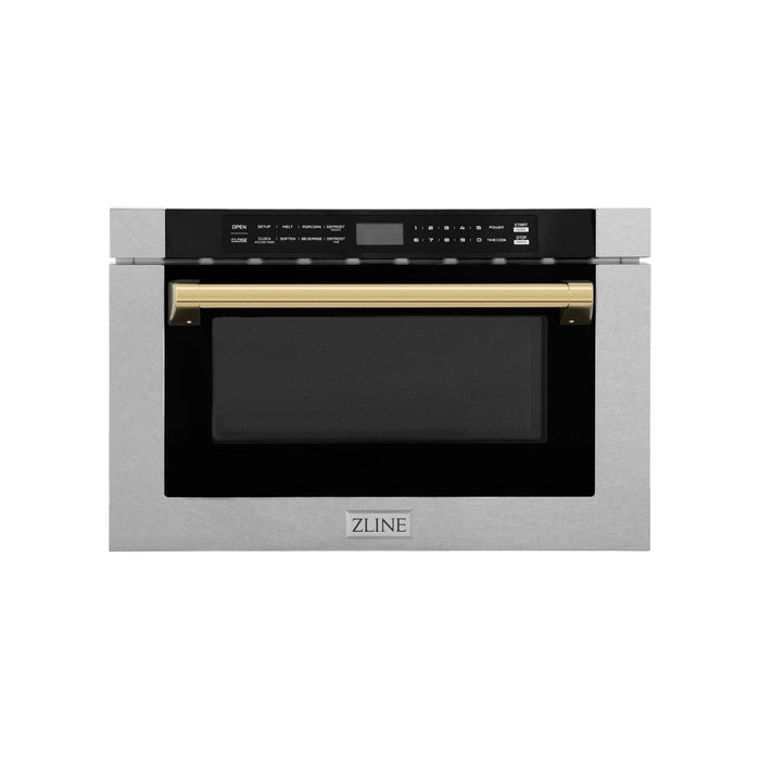 ZLine Microwave Drawer, DuraSnow and Gold MWDZ-1-SS-H-G