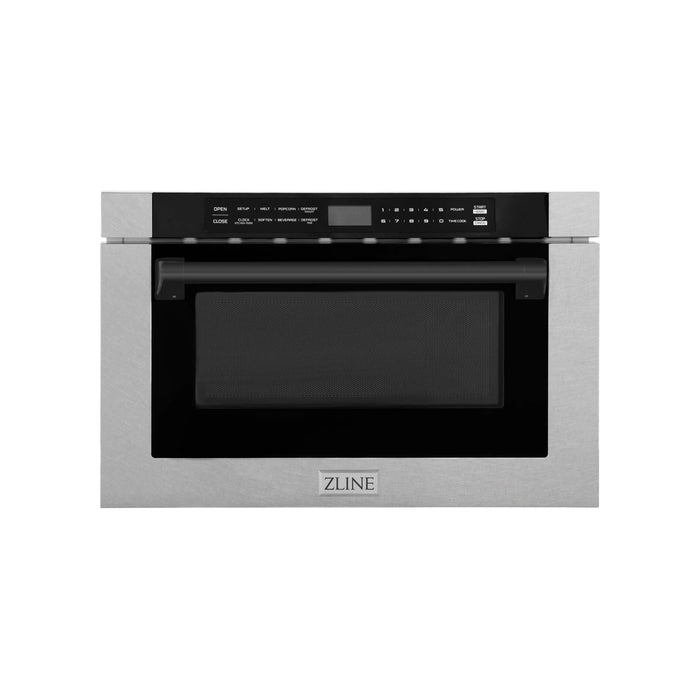 Zline Microwave Drawer, DuraSnow, Matte Black MWDZ-1-SS-H-MB