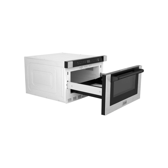 Zline Microwave Drawer, DuraSnow, Matte Black MWDZ-1-SS-H-MB