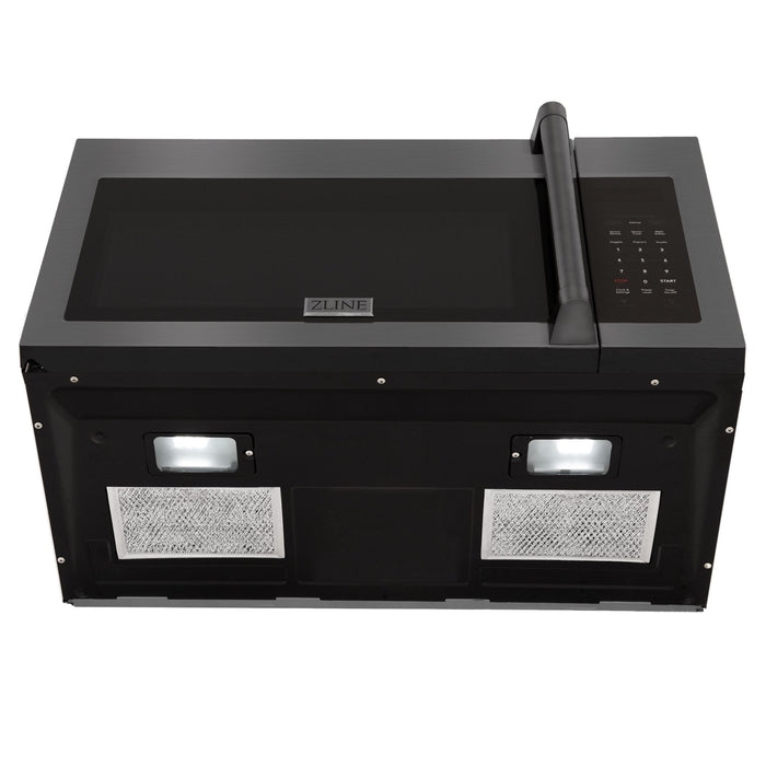 ZLINE Over Range Microwave, Black Stainless MWO-OTR-H-30-BS